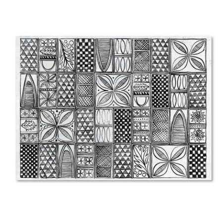 Trademark Fine Art Kathrine Lovell 'Patterns of the Amazon II BW' Canvas Art, 14x19 WAP01239-C1419GG